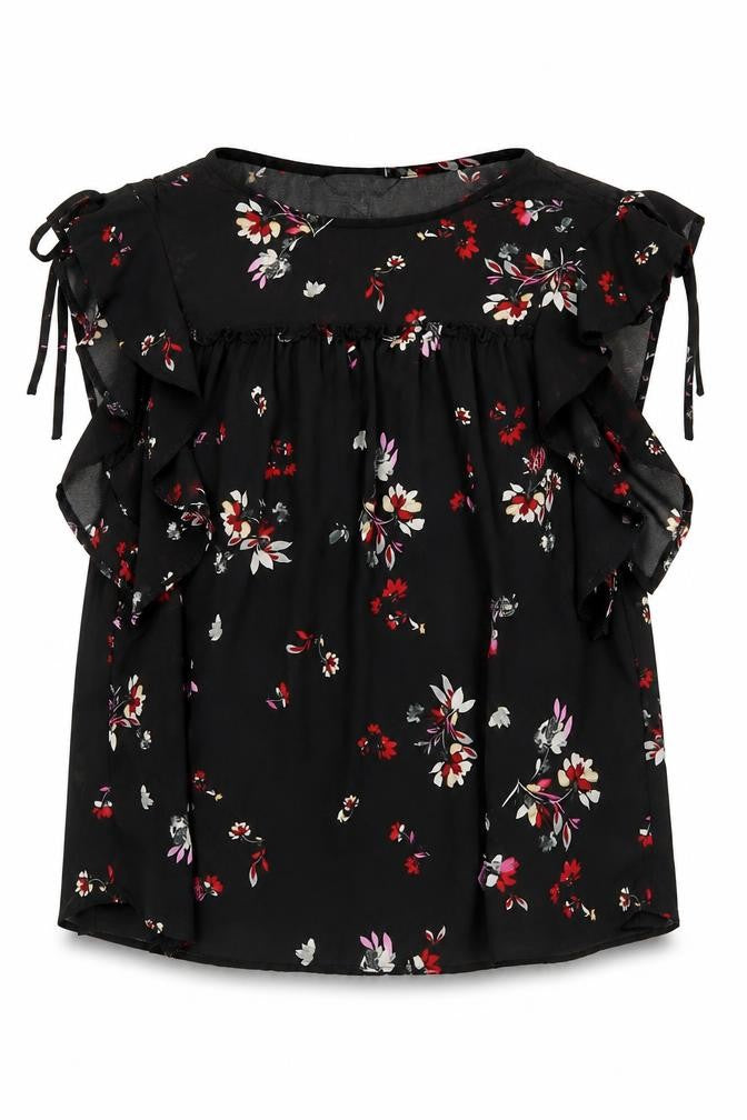 Womens UK Size 8 New Look Black Basic Blouse