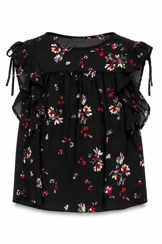 Womens UK Size 8 New Look Black Basic Blouse