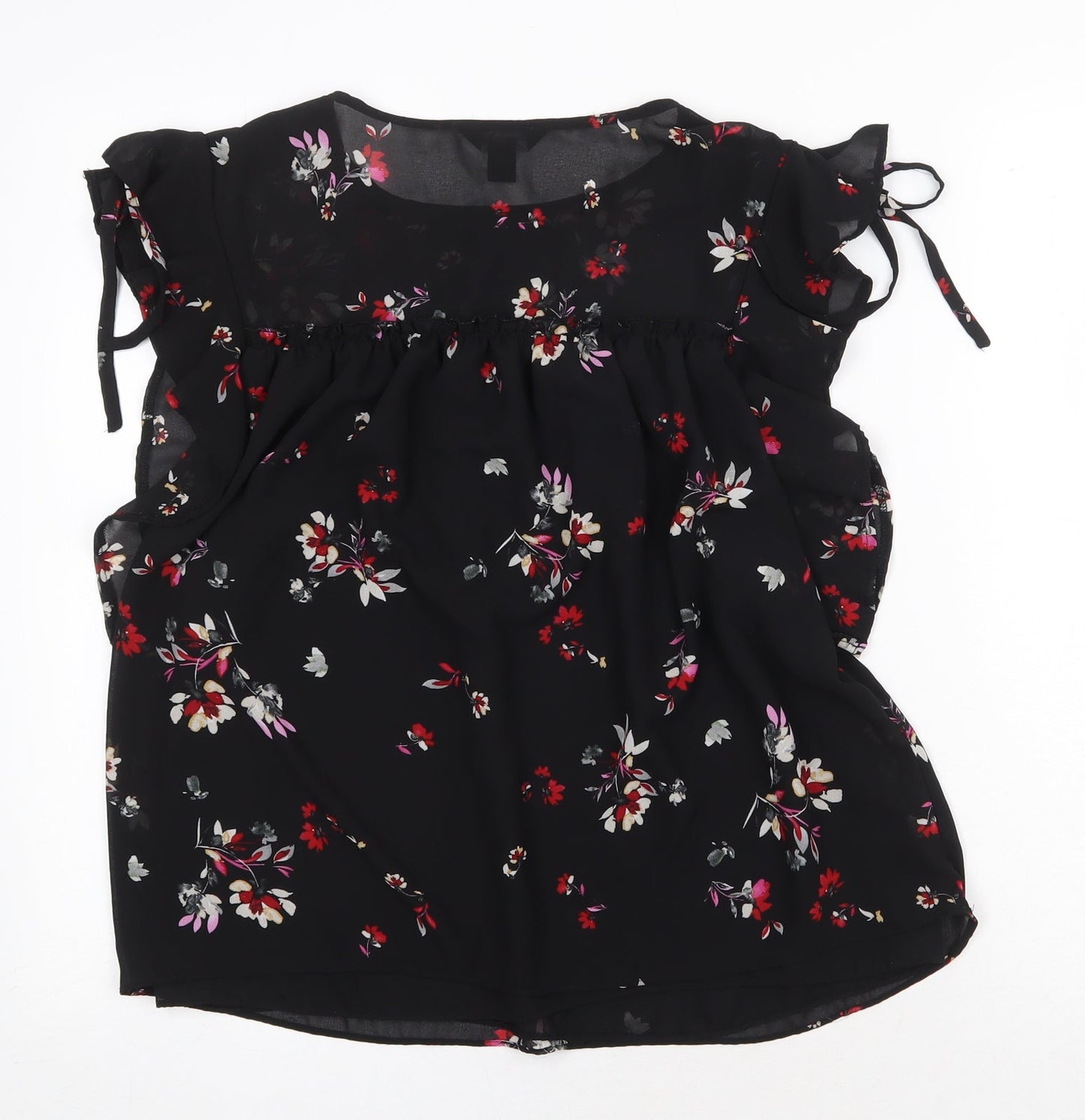 Womens UK Size 8 New Look Black Basic Blouse
