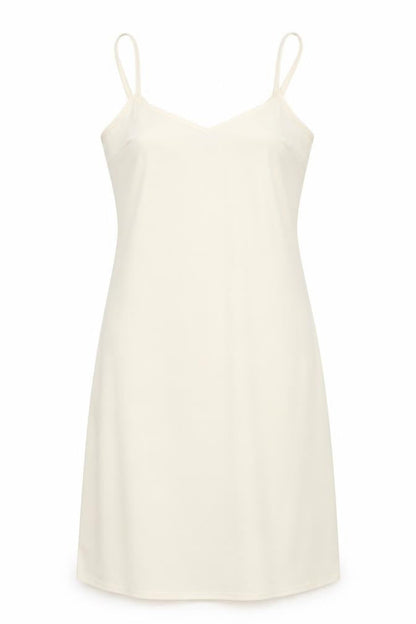 Primark Womens Beige Polyester Slip Dress Size 4 V-Neck Pullover