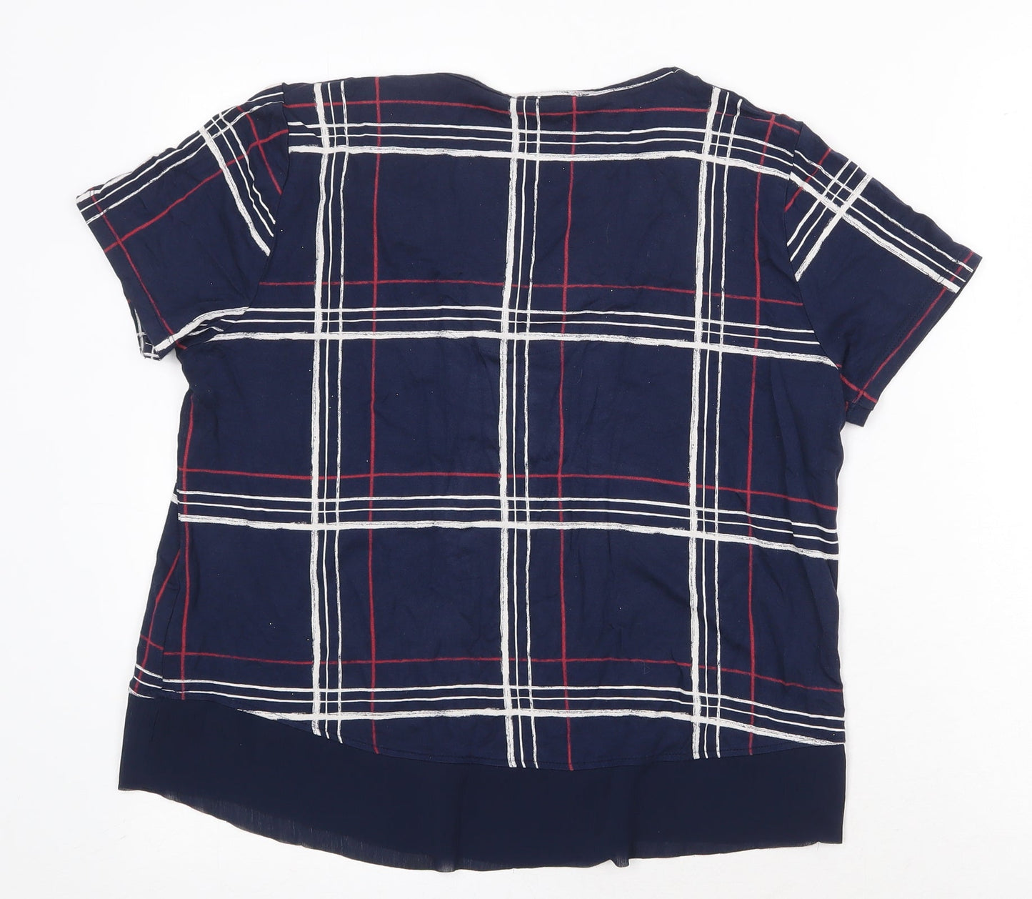 Womens UK Size 12 Marks and Spencer Blue Basic T-Shirt