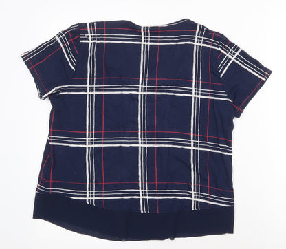 Womens UK Size 12 Marks and Spencer Blue Basic T-Shirt