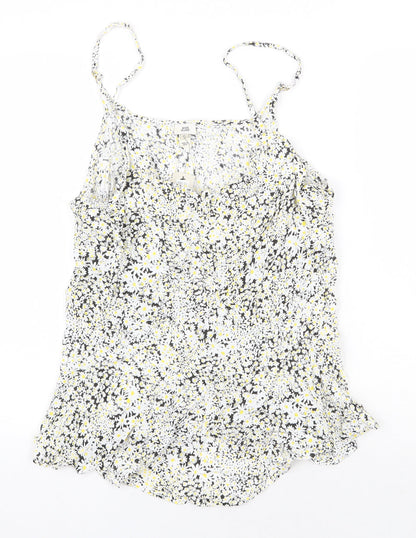 Womens UK Size 10 River Island White Basic Tank