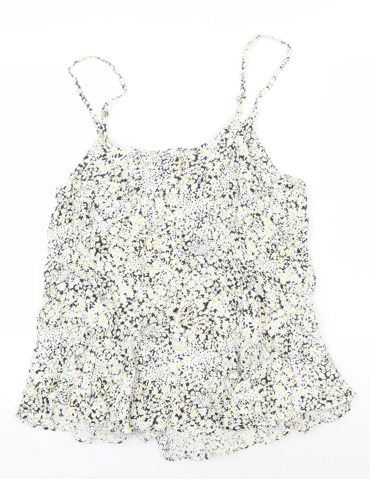 Womens UK Size 10 River Island White Basic Tank