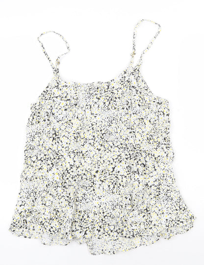 Womens UK Size 10 River Island White Basic Tank