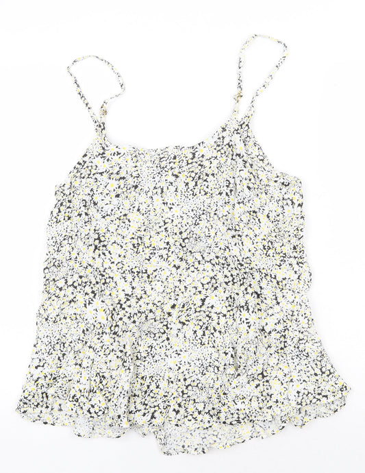 Womens UK Size 10 River Island White Basic Tank
