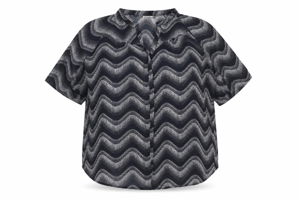 Womens UK Size 18 Arista Blue Basic Button-Up
