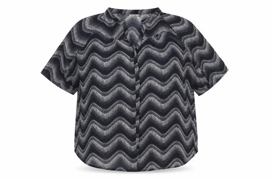 Womens UK Size 18 Arista Blue Basic Button-Up