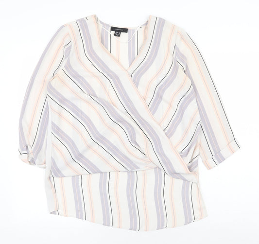 Womens UK Size 10 Atmosphere Multicoloured Basic Blouse