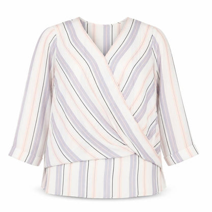 Womens UK Size 10 Atmosphere Multicoloured Basic Blouse