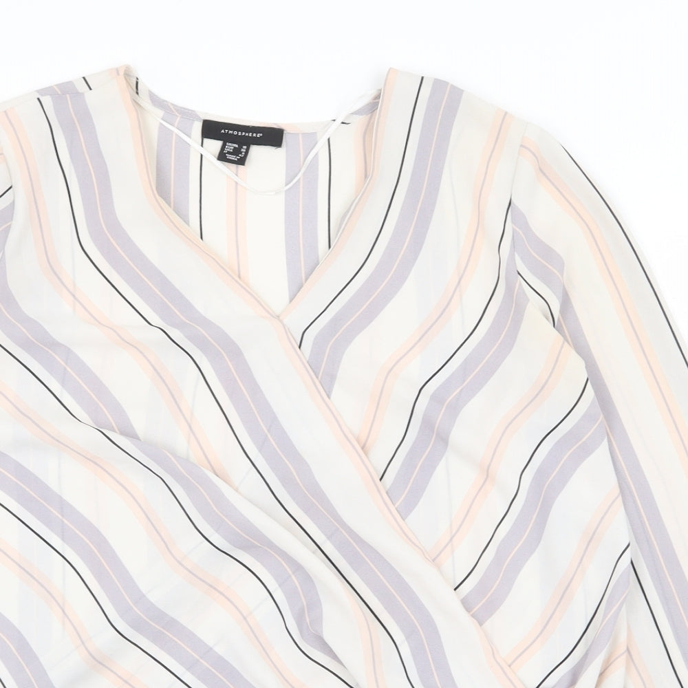 Womens UK Size 10 Atmosphere Multicoloured Basic Blouse