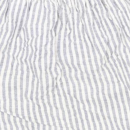 H&M Womens Blue Striped Cotton Mini Skirt Size M