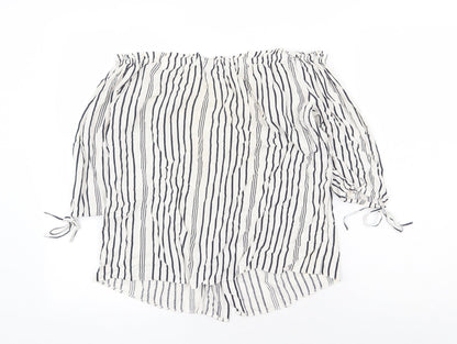 Womens UK Size 10 F&F White Basic Blouse