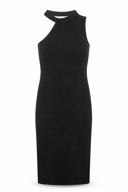 Bershka Womens Black Polyester Bodycon Size M Round Neck Pullover - Ribbed