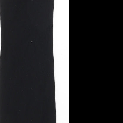 Bershka Womens Black Polyester Bodycon Size M Round Neck Pullover - Ribbed