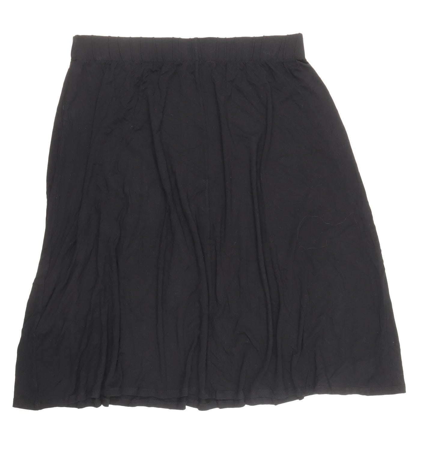 Marks and Spencer Womens Black Viscose Flare Skirt Size 18