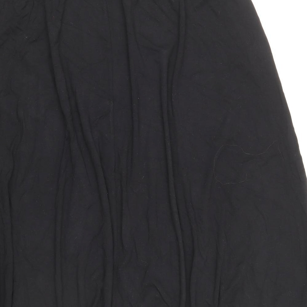 Marks and Spencer Womens Black Viscose Flare Skirt Size 18