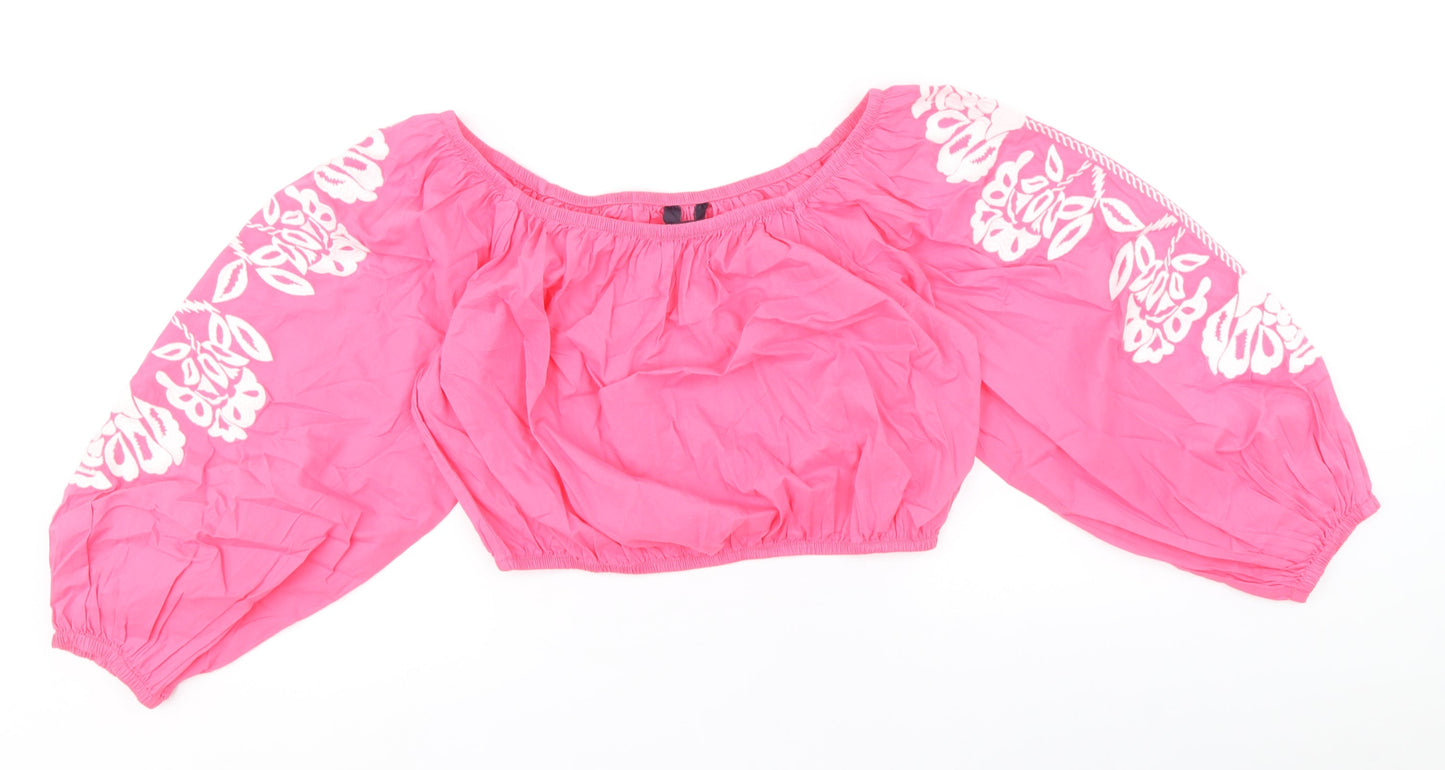 Womens UK Size 14 Marks and Spencer Pink Basic Blouse