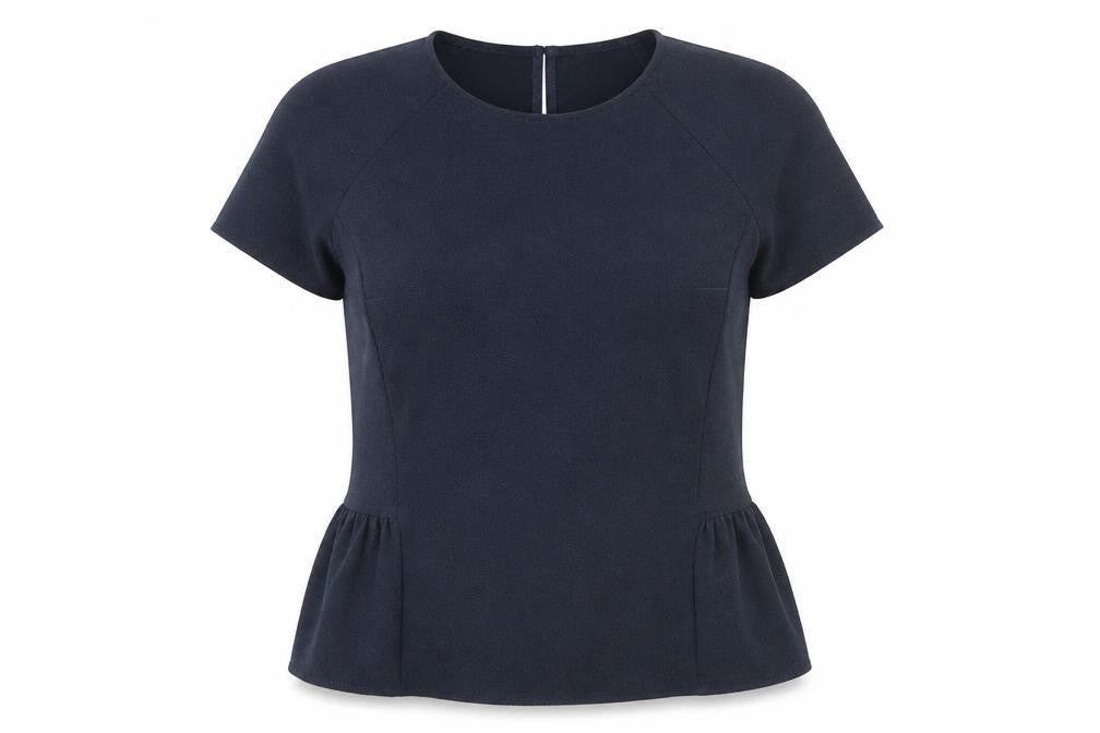 Womens UK Size 12 Definitions Blue Basic Blouse