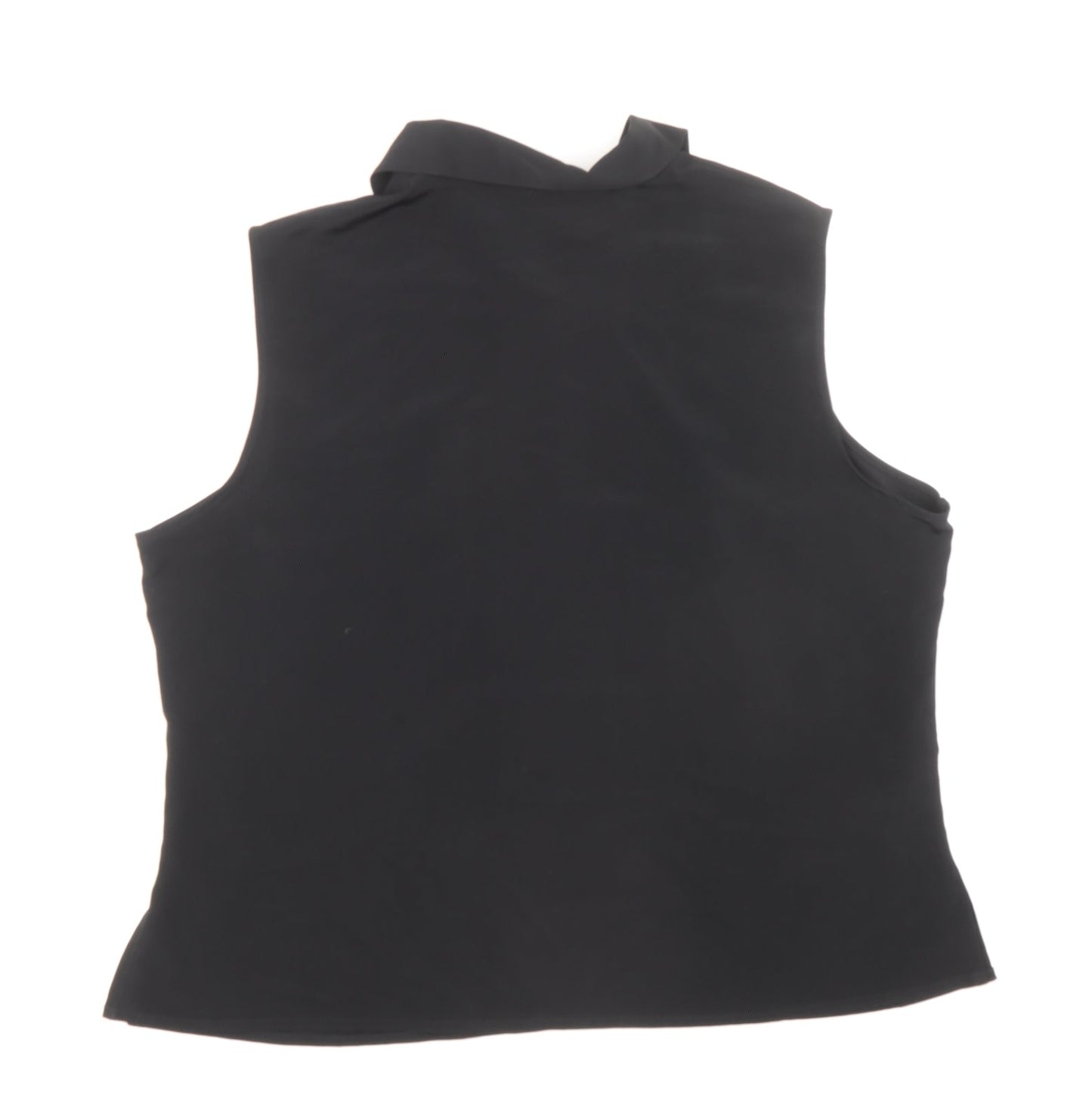Womens UK Size 20 Preworn Black Basic Polo