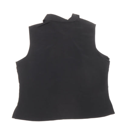 Womens UK Size 20 Preworn Black Basic Polo