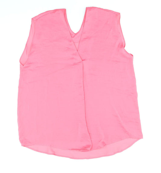 Womens UK Size 14 Marks and Spencer Pink Basic Tank