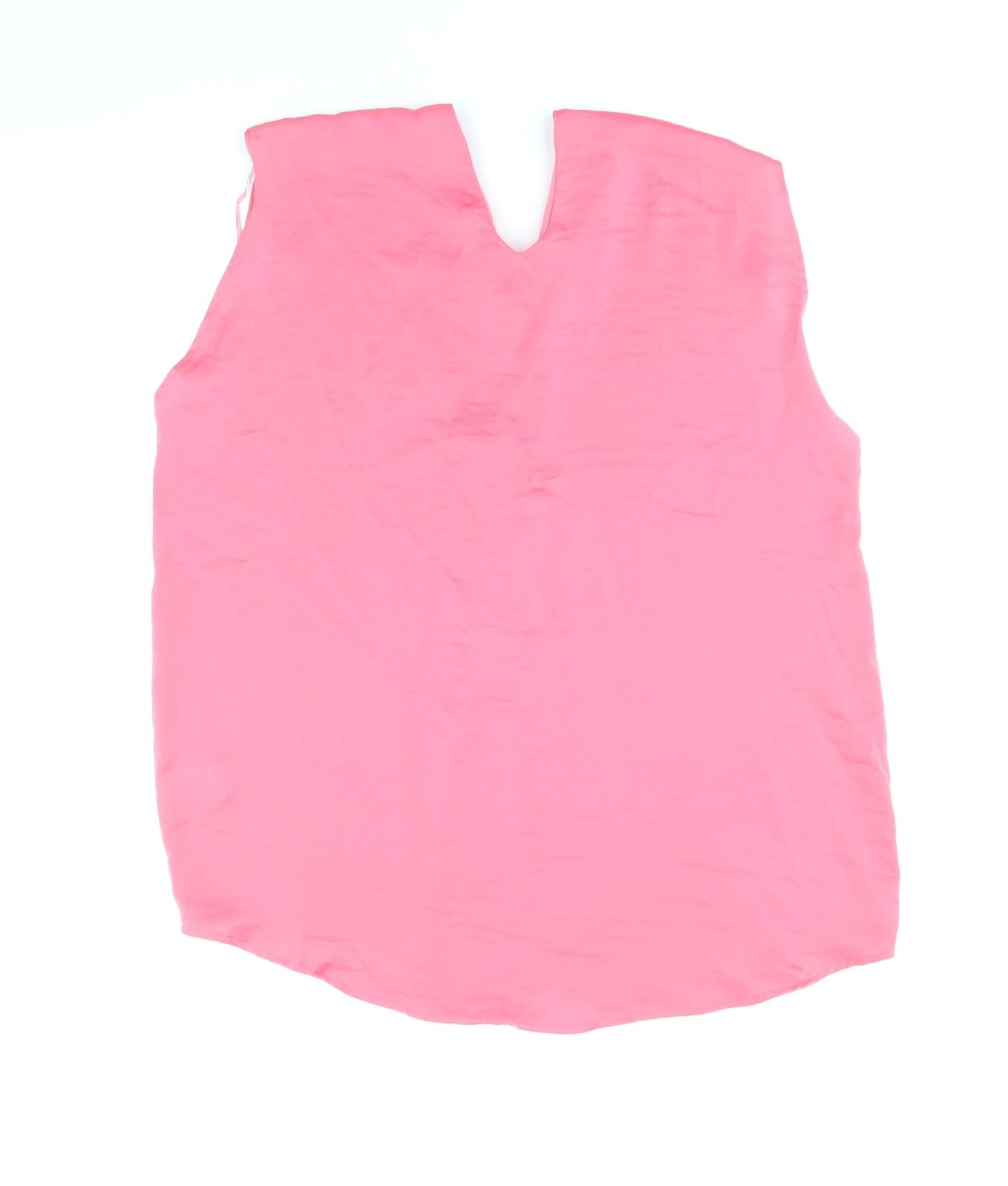 Womens UK Size 14 Marks and Spencer Pink Basic Tank
