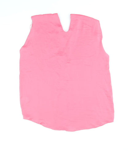 Womens UK Size 14 Marks and Spencer Pink Basic Tank