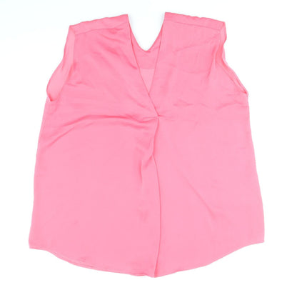 Womens UK Size 14 Marks and Spencer Pink Basic Tank