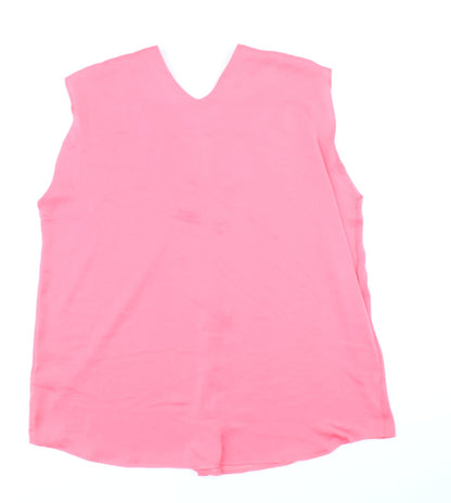 Womens UK Size 14 Marks and Spencer Pink Basic Tank