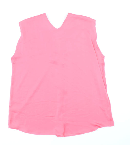 Womens UK Size 14 Marks and Spencer Pink Basic Tank