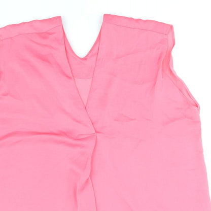 Womens UK Size 14 Marks and Spencer Pink Basic Tank