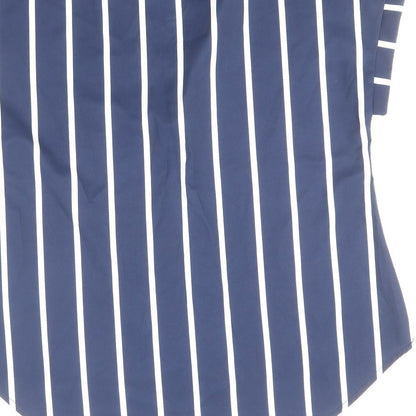 SheIn Womens Blue Striped Polyester Basic Blouse Size S V-Neck