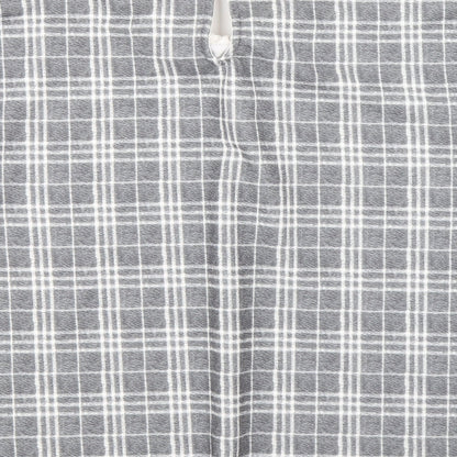 Padini Womens Grey Plaid Polyester Cropped T-Shirt Size M Collared