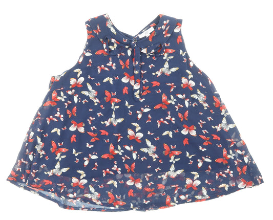 Womens UK Size M New Look Blue Basic Blouse