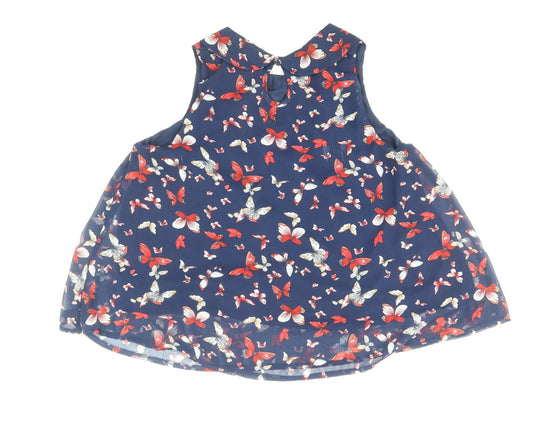 Womens UK Size M New Look Blue Basic Blouse