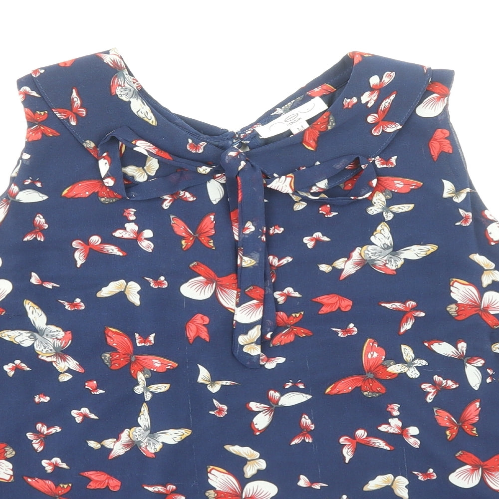 Womens UK Size M New Look Blue Basic Blouse