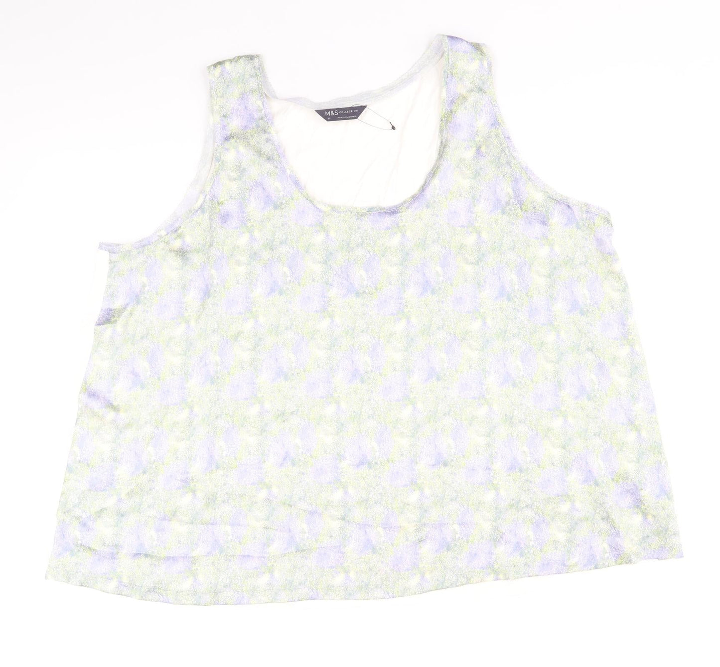 Womens UK Size 22 Marks and Spencer White Basic Tank