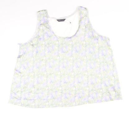 Womens UK Size 22 Marks and Spencer White Basic Tank