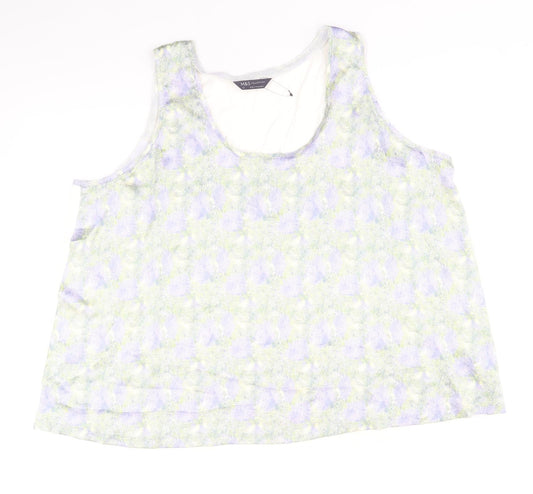 Womens UK Size 22 Marks and Spencer White Basic Tank