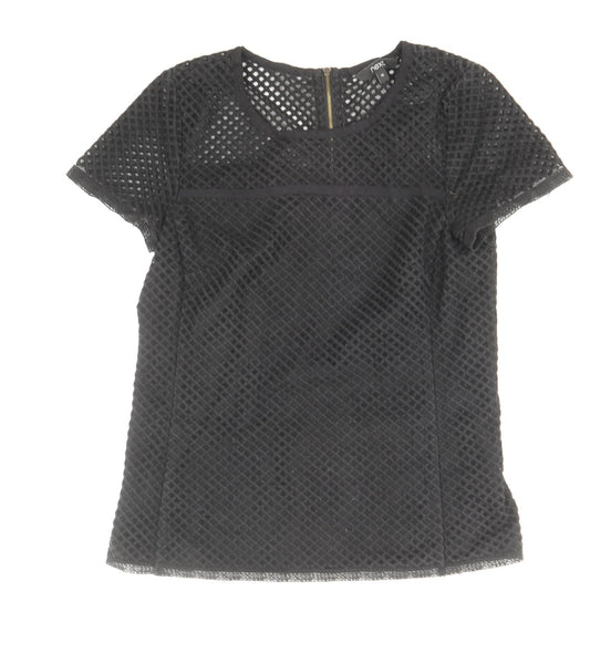 Womens UK Size 10 NEXT Black Basic T-Shirt