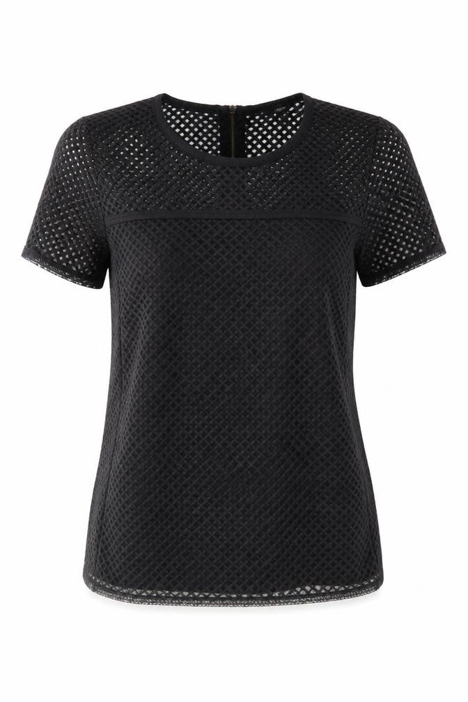 Womens UK Size 10 NEXT Black Basic T-Shirt
