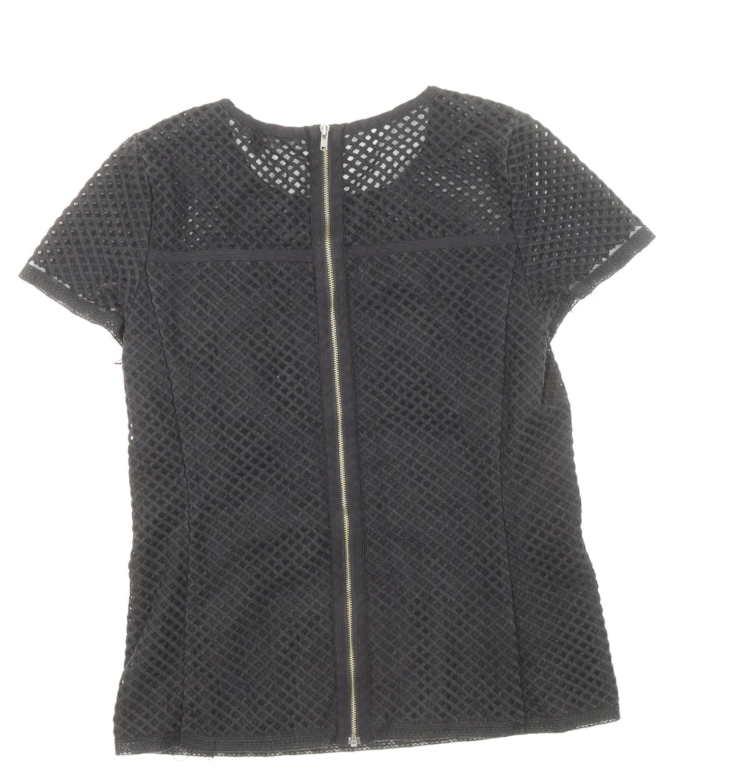Womens UK Size 10 NEXT Black Basic T-Shirt