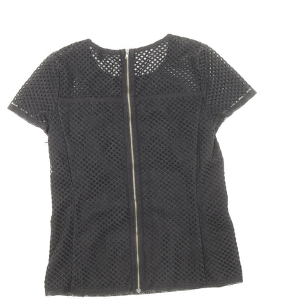 Womens UK Size 10 NEXT Black Basic T-Shirt