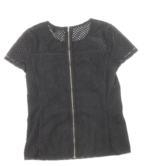 Womens UK Size 10 NEXT Black Basic T-Shirt