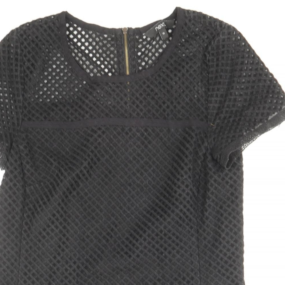 Womens UK Size 10 NEXT Black Basic T-Shirt