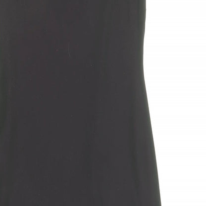 Debenhams Womens Black Polyester A-Line Size 10 V-Neck Pullover - Embellished Neckline