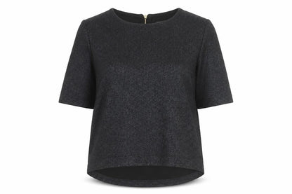Atmosphere Womens Black Polyester Basic T-Shirt Size 10 Round Neck