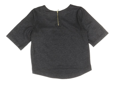 Atmosphere Womens Black Polyester Basic T-Shirt Size 10 Round Neck