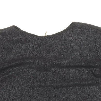 Atmosphere Womens Black Polyester Basic T-Shirt Size 10 Round Neck